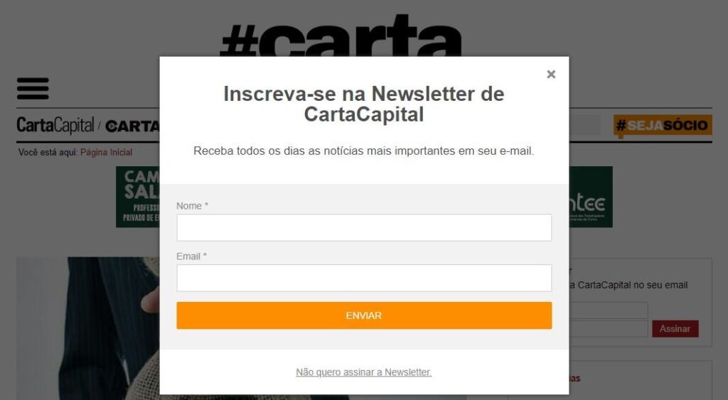 formulario de contato para página de captura