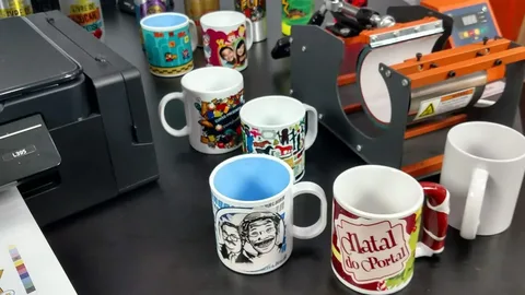 imagem com diversas canecas personalizadas e artesanais