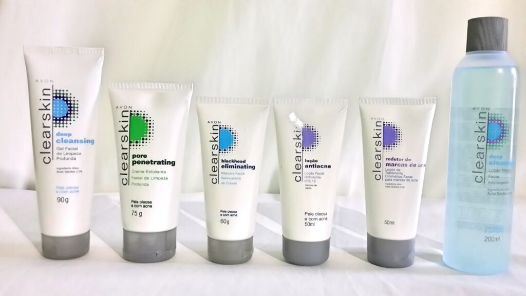imagem de produtos de beleza e cuidados com a pele