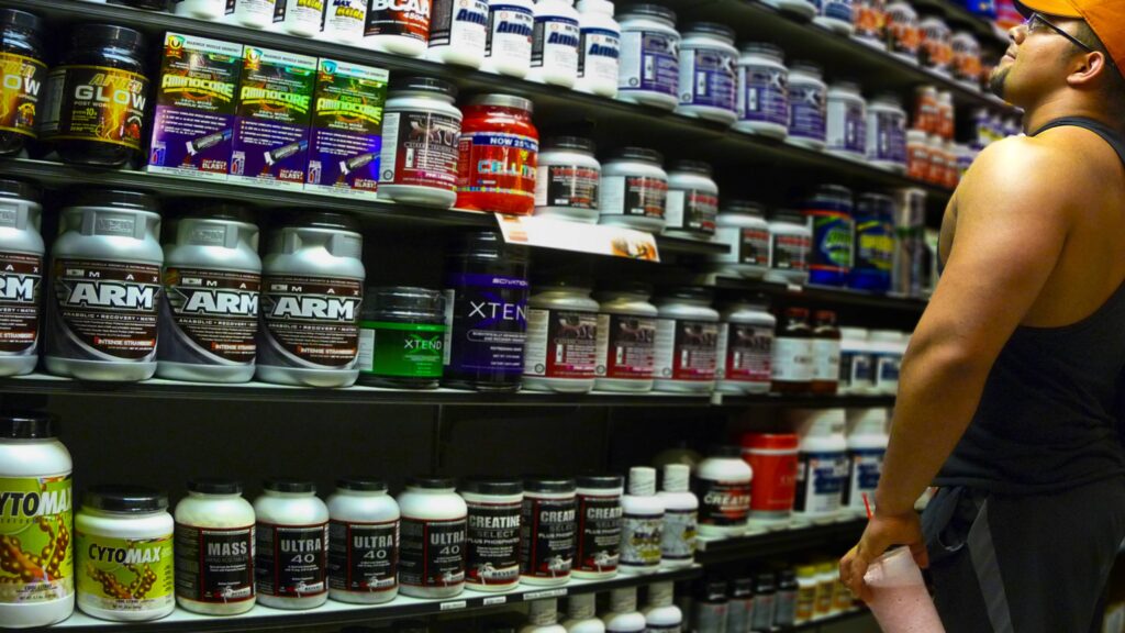 imagem de sola de suplementos nutricionais e fitness